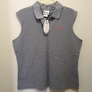 Disney sleeveless polo shirt - gray with Mickey embroidery - NWT - XL